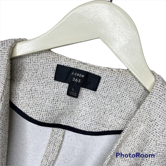 J. Crew 365 boucle blazer jacket open front size large - Picture 4 of 5